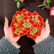 絨布小福字貼 小號自粘 春節喬遷迷你福字貼紙 帶膠福貼新居裝飾用品
