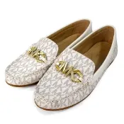 【Michael Kors】滿版休閒平底鞋(白色)