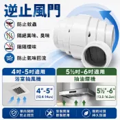 【熱銷】逆止風門–防臭通用型 阻絕異味回流 臭味剋星 適用浴室通風扇  廚房油煙機 可與排風管接合 下單送膠布