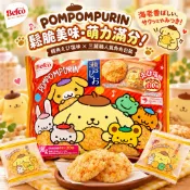 【貓咪姐妹】日本 Befco 栗山布丁狗三麗鷗聯名 瀨戶內海鹽蝦餅 95g 鹽味蝦米果 鹽味海老蝦米果 日本米果