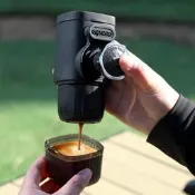 正貨免運嗨購節??臻航意式便攜用小載espresso嘐囊迷你手濃縮手壓咖啡嘰
