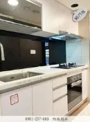 台北廚具 石英石檯面 一字型歐化廚具 櫻花烤箱 伸縮水龍頭 流理台 強化烤漆玻璃 流理台 廚房用品 阿原廚具工廠
