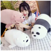 [免運新品] 咱們裸熊 熊熊遇見你 玩偶抱枕 娃娃機 MINISO 情人節生日禮物 趴姿毛絨公仔玩偶