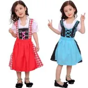 歐美德國啤酒節服裝巴伐利亞傳統民族舞臺表演服連衣裙