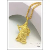 台灣現貨 免運 金鍊子 金項鍊 關公 神像神明 鈦金金飾 佛像佛牌 墬子 型男 《立體關公神像系列1》鈦幸福之家