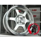 【五股泓越經銷】全新 泓越 MAXX 鋁圈 14吋 M838 高亮銀車邊 類TE37 輕量化 六爪 深唇 海拉風