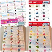 🎀客製防水姓名貼🎀中款1.3×3.0公分 專區 - 銀底黑字 冰雪奇緣Elsa 多美汽車  佩佩豬