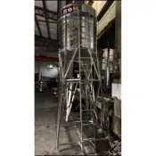 【吉利】不鏽鋼1噸立式高腳架水塔（腳架加高+梯子+護欄+透氣式水塔蓋）