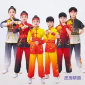 【桃園出貨】兒童打鼓服青少年武術服武術館練功演出服少兒舞龍舞獅訓練表演服