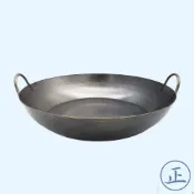 手工甜不辣鍋【大正餐具批發】雙料甜不辣鍋 天婦羅鍋 雙耳黑鐵鍋 黑鐵鍋 甜不辣鍋 黑鐵平底鍋 黑鐵油炸鍋 雙耳油鍋
