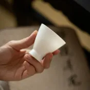喜挖2店 德化羊脂玉瓷斗笠杯手拉茶杯主人杯功夫茶具單杯品茗杯陶瓷禮品