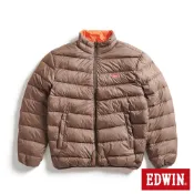 EDWIN 男款 超輕量雙面穿羽絨外套(深咖啡)
