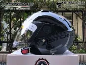 ASTONE安全帽｜RS T37 黑/灰【內置墨片．法國時尚品牌】 半罩帽  『耀瑪台中安全帽機車部品』
