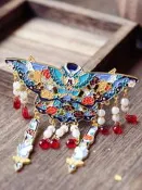 滿299發貨 簪花鳳冠霞帔冰箱貼明清狀元帽新娘發冠合金錦繡云肩覆古風磁吸貼