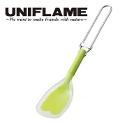 UNIFLAME 日本 FD矽膠摺疊湯匙 綠色 U667798 露營登山野營