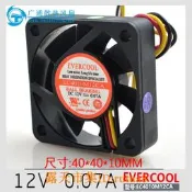 現貨！臺灣evercool ec4010m12ca 4010 12v 0.07a 4cm 靜音cpu散熱風扇