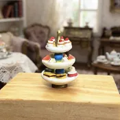 🌸迷你點心塔 三層點心架 蛋糕塔 蛋糕架 下午茶 點心 bjd 娃娃屋 微縮 食玩模型 微縮場景 世外
