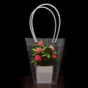 (店+)花袋 PP透明 梯形 鮮花袋 / 特大號 / 防水袋 手提袋 網紅袋 禮品袋 盆栽袋 綠植袋 環保袋 紙袋
