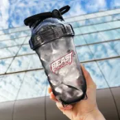 宜百家 運動水壺 健身搖搖杯帶刻度運動水杯便攜杯子ins高顏值水具