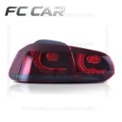 福斯 VW Golf 6代 gti 尾燈改裝r20尾燈總成 LED流水轉向燈 外觀改裝