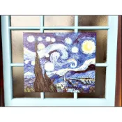 (店+)梵谷星空 複製畫 無框畫 仿油畫 50*60 世界名畫 在阿爾斯的臥房 豐收 星夜 鳶尾花