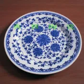 銀聯網日用品生活館 景德鎮陶瓷菜盤 青花釉下彩平盤 涼盤 瓷器骨碟 托盤1入