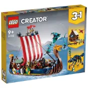LEGO Creator系列 31132 維京海盜船和塵世巨蟒