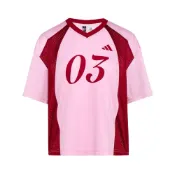 (店+)【adidas 愛迪達】KZ2338 adidas MATERIAL MIX TIRO 休閒寬鬆運動V領短袖 T恤 女款