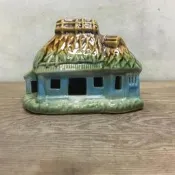 特價WH12527【四十八號老倉庫】全新 早期 台灣 造景 陶偶 茅草屋 水族箱 水缸 魚池 庭園 高9.5cm 1只價
