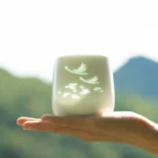 協貿國際日用品生活7館 山水間 福祿壽玲瓏茶杯 中式復古吉祥杯子陶瓷水杯家用隨手杯禮品