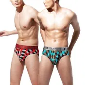 【PLAYBOY】3件組 方塊兔頭印花立體囊袋彈力棉三角褲-速(三角褲/男內褲)