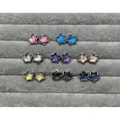 新款s925純銀瑞典天鐵星星蝴蝶耳環瑞典M鐵戒指女時尚百搭飾品