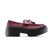 Converse CTAS Lugged Heel 女鞋 酒紅色 厚底 皮革 穿搭 樂福鞋 休閒鞋 A14708C
