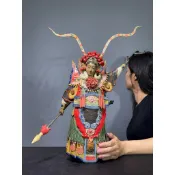 【阿一藝品】早期廣東 石灣陶【穆桂英】名師手製 有落款 值得收藏 居家裝飾 石灣公仔 石灣陶藝