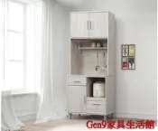蘆洲巨林家具館..迪奧2.7尺仿石面餐櫃(全組)(單門/雙門)(木心板)-GD*818-1..台北地區免運費!!