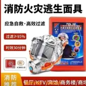 樂享購✨【Ready Stock】防毒面具消防防火防煙面罩3c家用過濾式自救呼吸器火災逃生全面罩