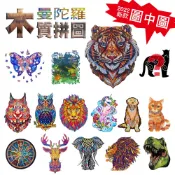【台灣現貨&現折$300】木質 變形 拼圖 曼陀羅 隱藏拼圖 椴木 木盒 3d拼圖 動物拼圖 大象  貓頭鷹 獅子