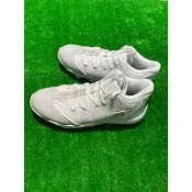 棒球世界 Men's UA Harper 9 Mid RM 棒壘球鞋中筒膠釘白底金配色特價3027442