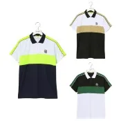 官方直營 男款防紫外線拼接色塊Polo衫 日本高爾夫(綠色/黃色/卡其色)