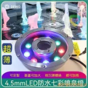 臺灣精選✨LED不鏽鋼超薄噴泉燈中孔一體防水涌泉燈水下防水低壓魚池景觀燈特價CX8
