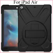 ♞,♘蘋果 iPad Air / Air 2 防摔殼 Air2 保護殼硅膠套 帶支架手帶和背帶 空壓殼單肩包包