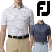 快樂一購 23年春夏新FJ日本FOOTJOY 高爾夫球服裝男彈力短袖POLO衫T恤