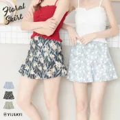 【YIJIAYI】 防走光 碎花 魚尾裙 褲裙 短裙【S廠】(S-S9064)