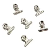 (店+)【咪咪購物】不鏽鋼文件夾｜22mm｜10入(夾紙 夾零食 夾文件 固定夾 圓頭夾 萬用夾 文件夾子 大夾子 小夾子 金屬夾 文件夾 麻將夾 票據夾 票夾 不鏽鋼夾)