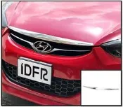 圓夢工廠 Hyundai 現代 Elantra 2012~2015 改裝 鍍鉻銀 水箱罩上框 引擎蓋飾條 鈑金飾條