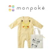 【monpoké寶可夢寶寶】皮卡丘 連身衣禮盒組 附抽繩袋｜官方旗艦店