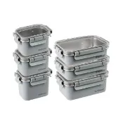【CorelleBrands 康寧餐具】Eco Wave 輕食感可微波不鏽鋼保鮮六件組(660x2+900+1020x2+1580ml)