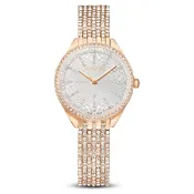 大高雄鐘錶城 Swarovski 施華洛世奇 Swarovski Attract 現代風格 紐索紋造型時尚腕表 5644053/ 玫瑰金款/30mm｜樂天領券現折★全館特惠中★指定刷卡回饋10%