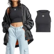 Adidas RIB TANK 女 黑色 三葉草 經典 短版 上衣 背心 IJ8251