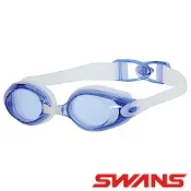【SWANS 日本】專業光學柔軟舒適型泳鏡 ( 防霧/抗UV/矽膠 SWB-1 透明藍)